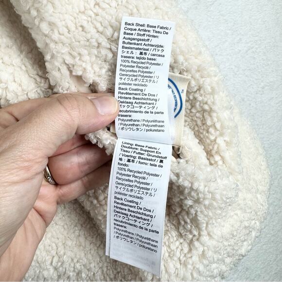 J. Crew Reversible Teddy Sherpa Puffer Vest With PrimaLoft Cream Size L Preppy - Picture 15 of 16